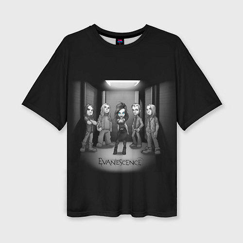 Женская футболка оверсайз Evanescence Band / 3D-принт – фото 1