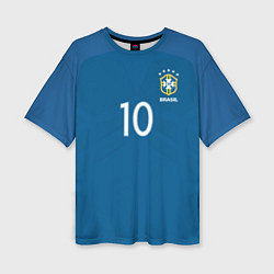 Женская футболка оверсайз Сборная Бразилии: Неймар ЧМ-2018