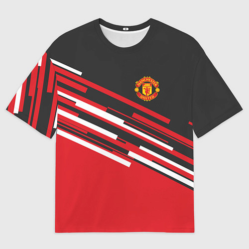 Женская футболка оверсайз Man UTD FC: Sport Line 2018 / 3D-принт – фото 1