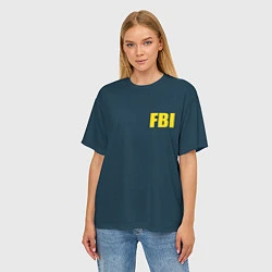 Футболка оверсайз женская FBI, цвет: 3D-принт — фото 2
