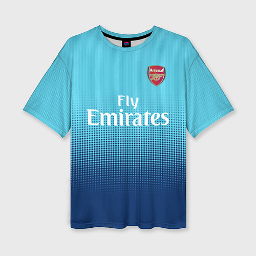 Женская футболка оверсайз Arsenal FC: Blue Away 17/18 / 3D-принт – фото 1