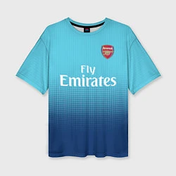 Футболка оверсайз женская Arsenal FC: Blue Away 17/18, цвет: 3D-принт