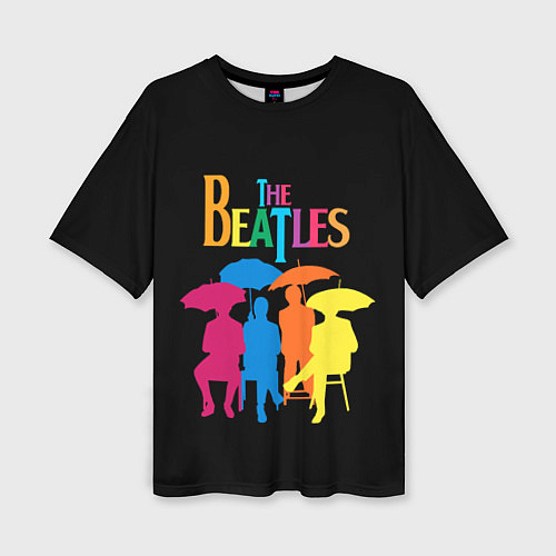 Женская футболка оверсайз The Beatles: Colour Rain / 3D-принт – фото 1