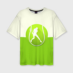 Футболка оверсайз женская Символ теннисиста, цвет: 3D-принт