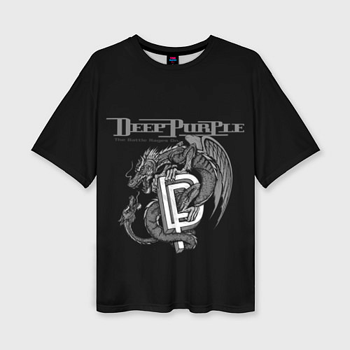 Женская футболка оверсайз Deep Purple: Dark Dragon / 3D-принт – фото 1