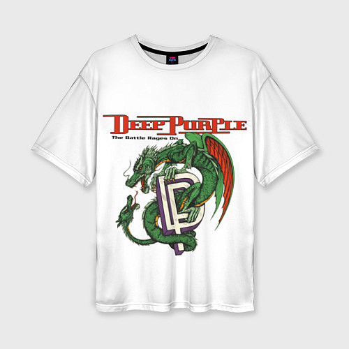 Женская футболка оверсайз Deep Purple: Green Gragon / 3D-принт – фото 1