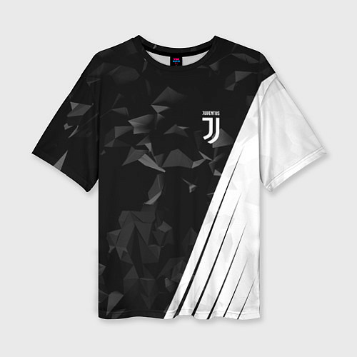 Женская футболка оверсайз FC Juventus: Abstract / 3D-принт – фото 1