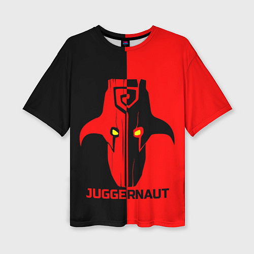 Женская футболка оверсайз Juggernaut Blood / 3D-принт – фото 1