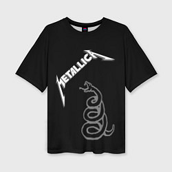 Женская футболка оверсайз Metallica - snake