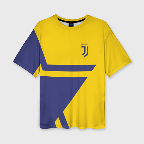 Женская футболка оверсайз FC Juventus: Star / 3D-принт – фото 1