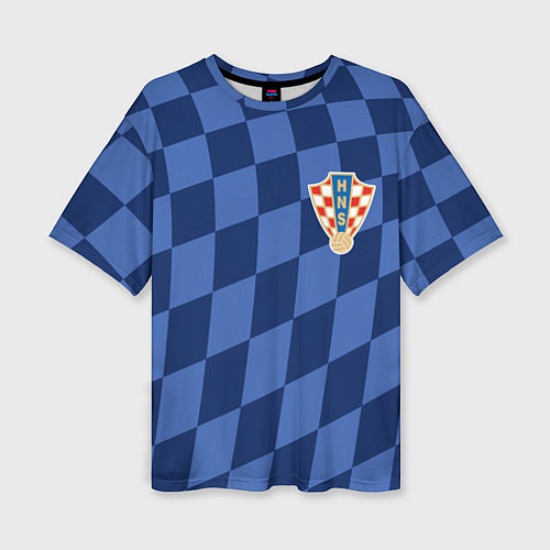 Женская футболка оверсайз Сборная Хорватии / 3D-принт – фото 1