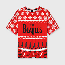 Женская футболка оверсайз The Beatles: New Year