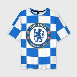 Женская футболка оверсайз FC Chelsea: Grid