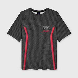 Футболка оверсайз женская Audi: Black Carbon, цвет: 3D-принт