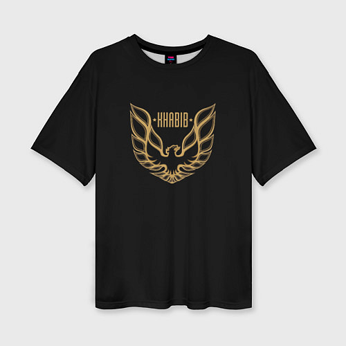Женская футболка оверсайз Khabib: Gold Eagle / 3D-принт – фото 1