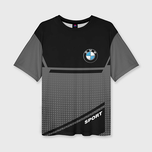 Женская футболка оверсайз BMW SPORT БМВ СПОРТ / 3D-принт – фото 1