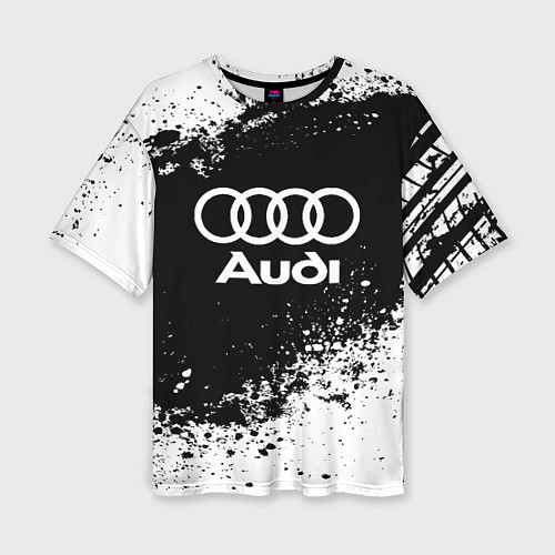 Женская футболка оверсайз Audi: Black Spray / 3D-принт – фото 1