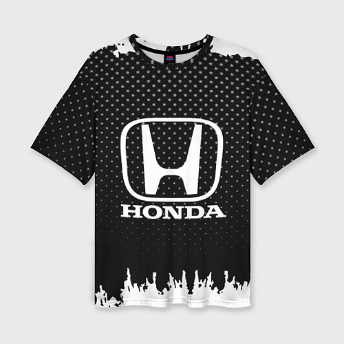 Женская футболка оверсайз Honda: Black Side / 3D-принт – фото 1