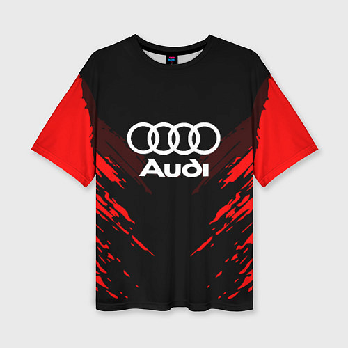 Женская футболка оверсайз Audi: Red Anger / 3D-принт – фото 1