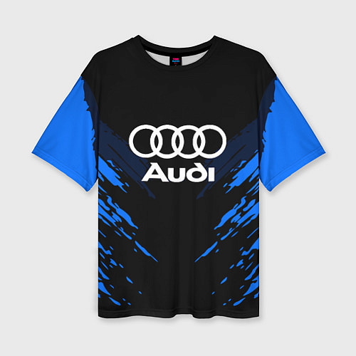 Женская футболка оверсайз Audi: Blue Anger / 3D-принт – фото 1