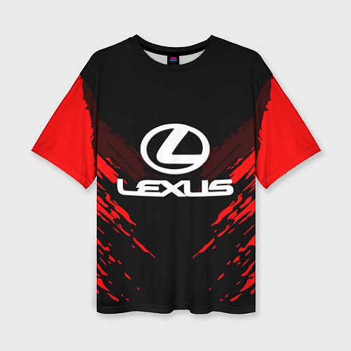 Женская футболка оверсайз Lexus: Red Anger / 3D-принт – фото 1