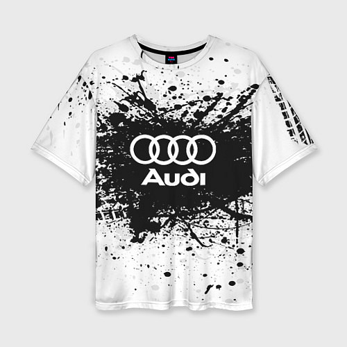 Женская футболка оверсайз Audi: Black Spray / 3D-принт – фото 1