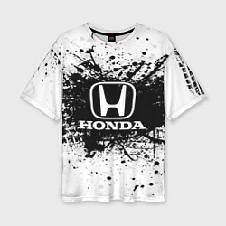 Женская футболка оверсайз Honda: Black Spray