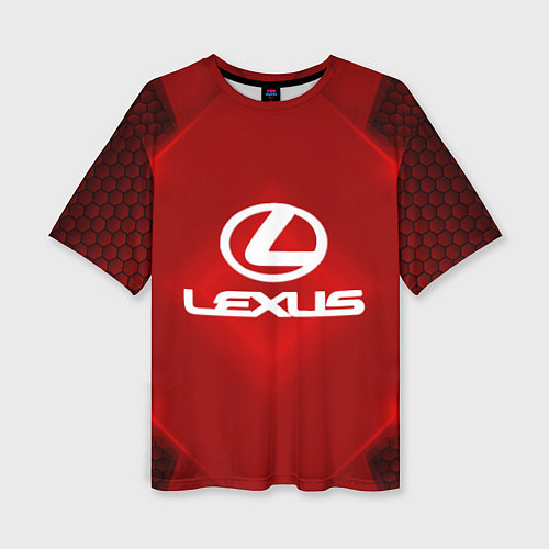 Женская футболка оверсайз Lexus: Red Light / 3D-принт – фото 1