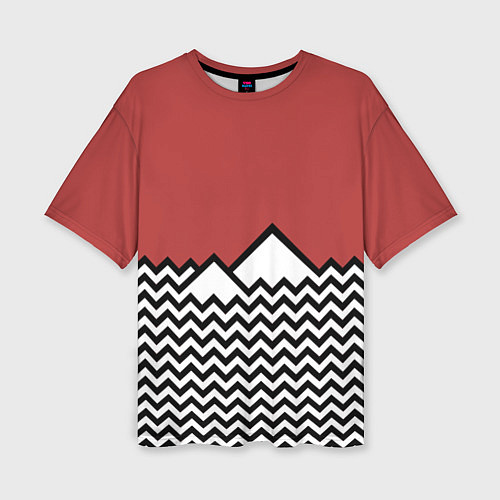 Женская футболка оверсайз Горы Твин Пикс / 3D-принт – фото 1