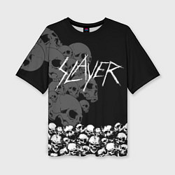 Женская футболка оверсайз Slayer: Dark Skulls