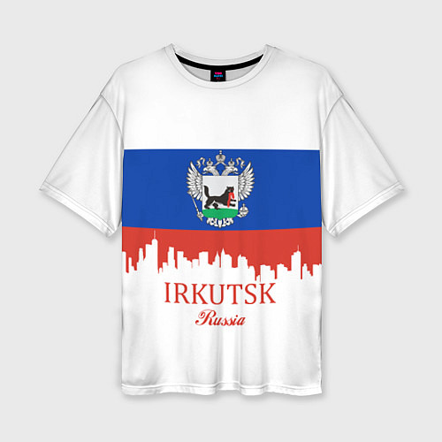 Женская футболка оверсайз Irkutsk: Russia / 3D-принт – фото 1