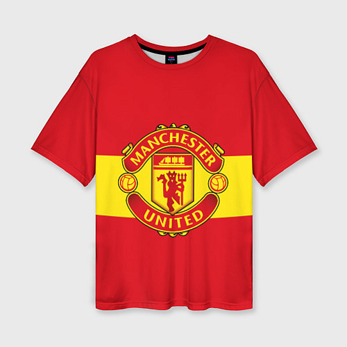 Женская футболка оверсайз FC Man United: Red Style / 3D-принт – фото 1