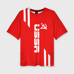 Женская футболка оверсайз USSR: Red Sport