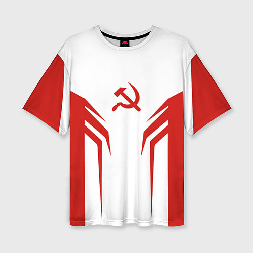 Женская футболка оверсайз СССР воин / 3D-принт – фото 1