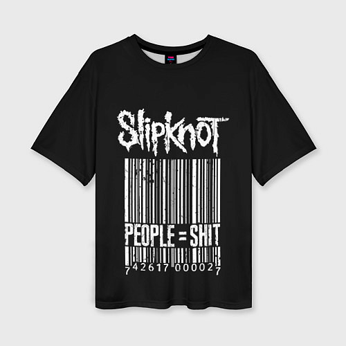 Женская футболка оверсайз Slipknot: People Shit / 3D-принт – фото 1