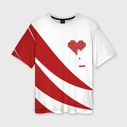Женская футболка оверсайз Игра в сердца / 3D-принт – фото 1
