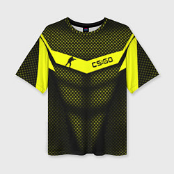 Женская футболка оверсайз CS:GO Yellow Carbon