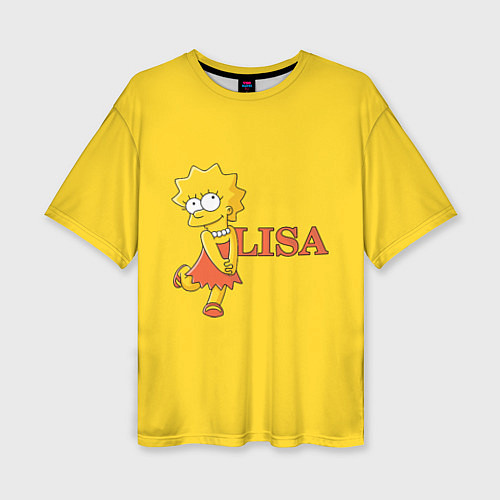 Женская футболка оверсайз Lisa Simpson / 3D-принт – фото 1