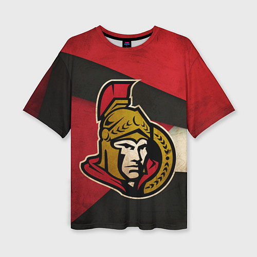 Женская футболка оверсайз HC Ottawa Senators: Old Style / 3D-принт – фото 1