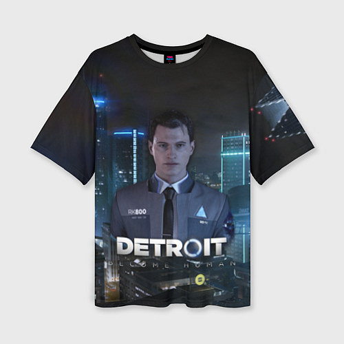 Женская футболка оверсайз Detroit: Connor / 3D-принт – фото 1