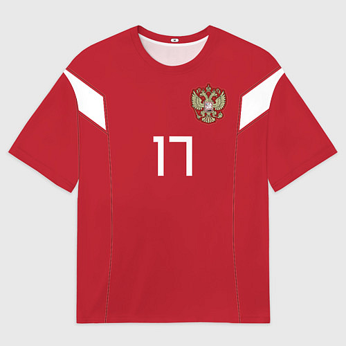 Женская футболка оверсайз Сборная России: Головин ЧМ-2018 / 3D-принт – фото 1
