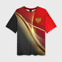 Женская футболка оверсайз RUSSIA SPORT: Gold Collection