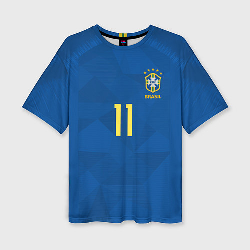 Женская футболка оверсайз Coutinho Away WC 2018 / 3D-принт – фото 1