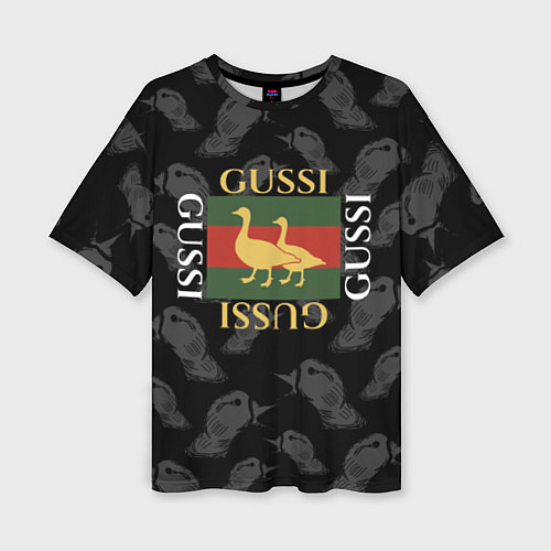 Женская футболка оверсайз GUSSI Style / 3D-принт – фото 1
