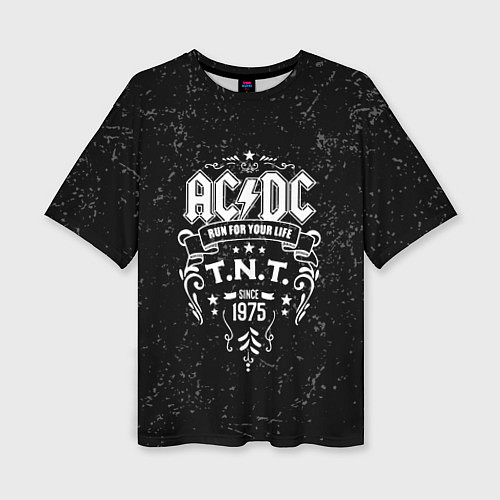 Женская футболка оверсайз AC/DC: Run For Your Life / 3D-принт – фото 1