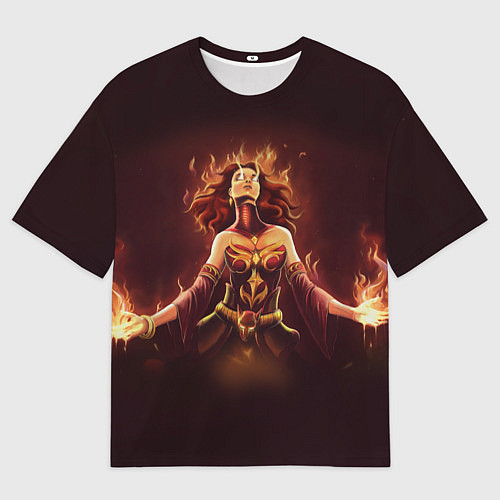 Женская футболка оверсайз Lina: Hell Flame / 3D-принт – фото 1