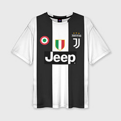 Футболка оверсайз женская FC Juventus 18-19, цвет: 3D-принт