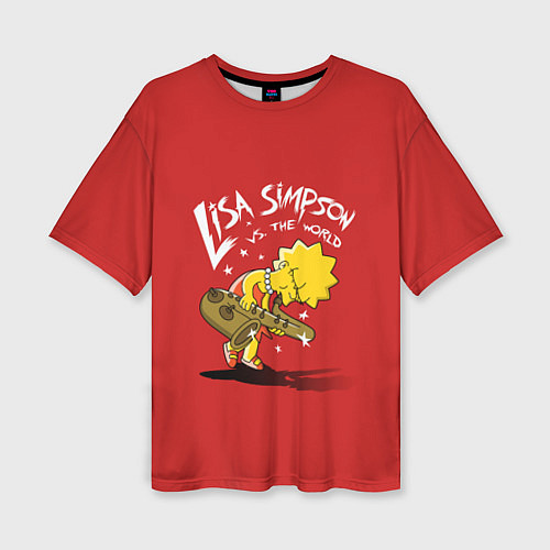Женская футболка оверсайз Lisa Simpson / 3D-принт – фото 1