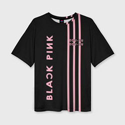 Женская футболка оверсайз Black Pink