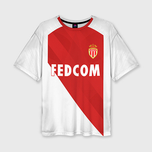 Женская футболка оверсайз FC Monaco: Home 18-19 / 3D-принт – фото 1